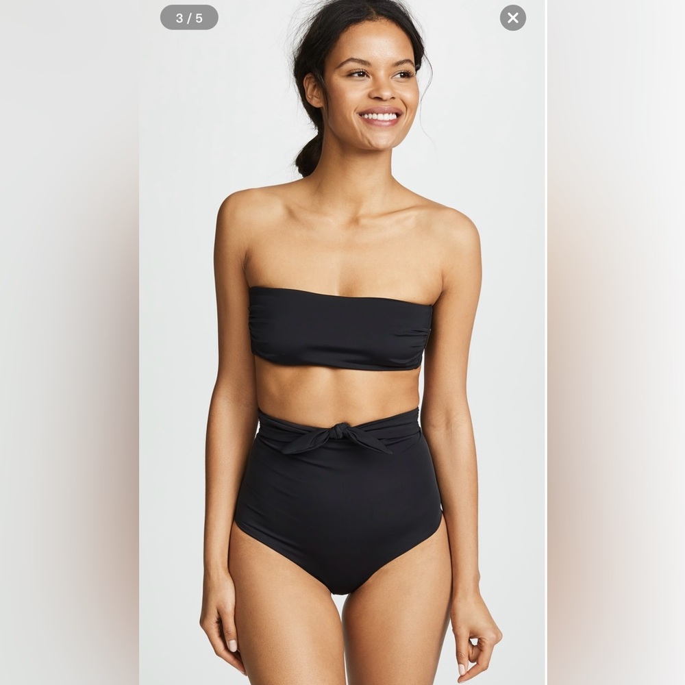 MARA HOFFMAN High waisted Jay bikini bottom in black, NWOT size XL